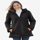 Fleece Hooded Sherpa Lined Jacket image number null