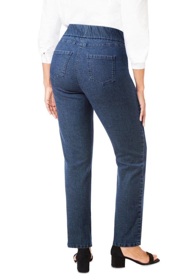 Comfort Waist Stretch Denim Straight-Leg Jean image number 3