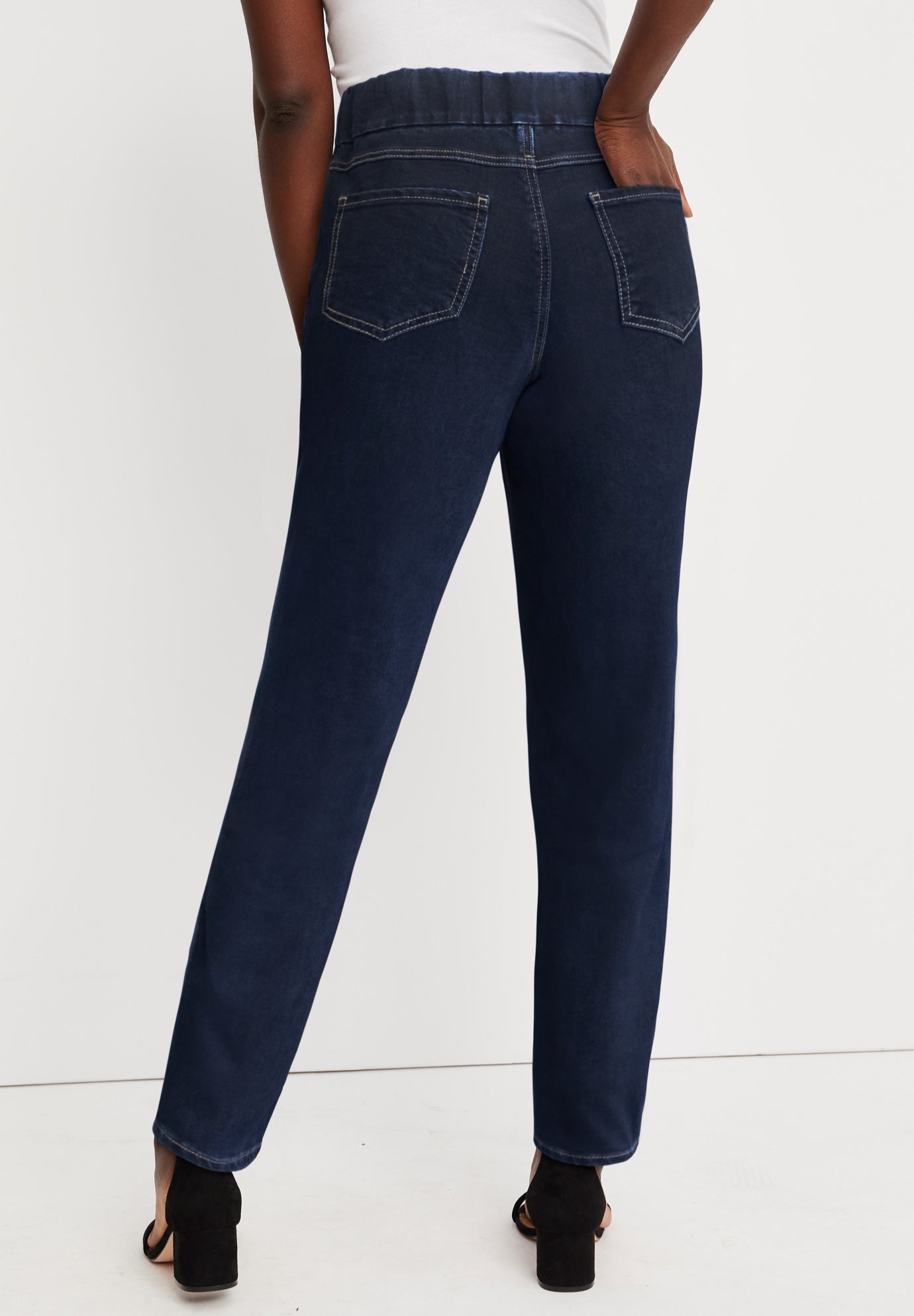Comfort Waist Stretch Denim Straight Leg Jean image number 3