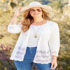 Pointelle Chevron Cardigan image number null