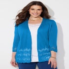 Pointelle Chevron Cardigan image number null