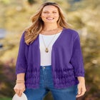 Pointelle Chevron Cardigan image number null