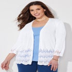 Pointelle Chevron Cardigan image number null