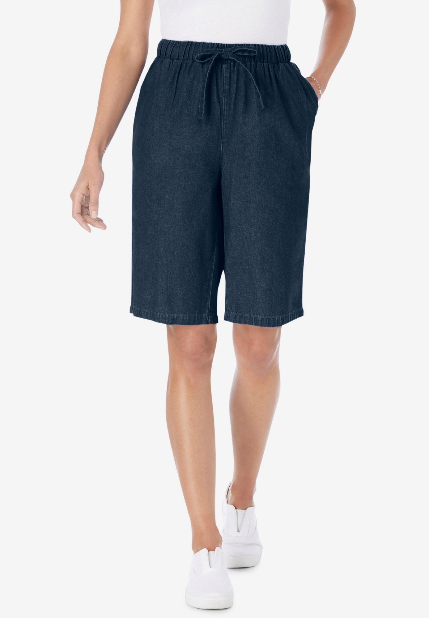 Drawstring Denim Short image number 0