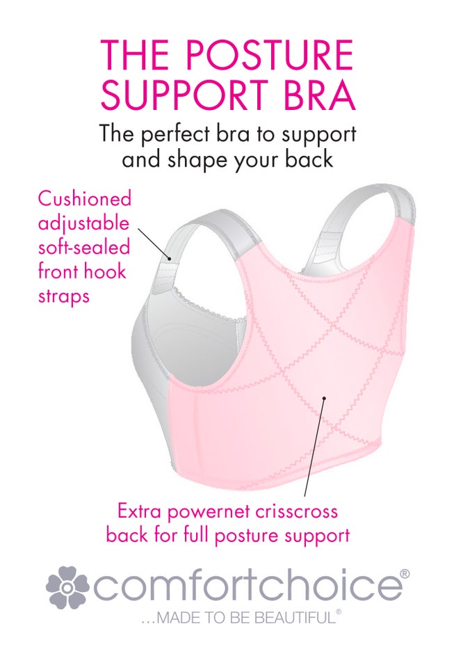 Satin-Trim Posture Bra  image number 3