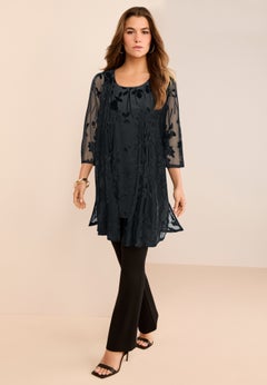 Velvet Burnout Cardigan Twinset