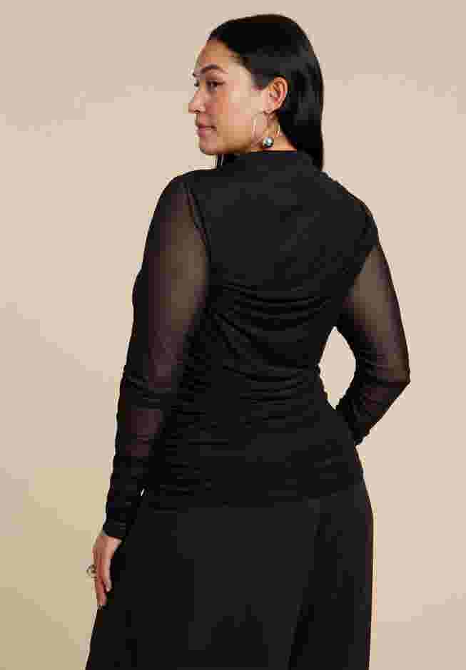 Shirred Sheer Top image number 1
