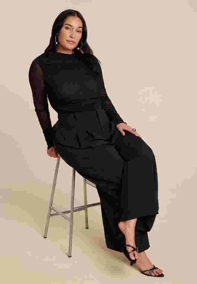 Shirred Sheer Top image number 2