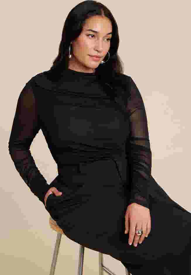 Shirred Sheer Top image number 0