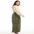 High-Rise Wide-Leg Cargo Pants image number null