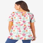 Plus Size Ultimate Cotton Crewneck Short Sleeve Swing Tee image number null