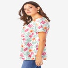 Plus Size Ultimate Cotton Crewneck Short Sleeve Swing Tee image number null