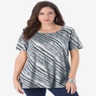 Plus Size Ultimate Cotton Crewneck Short Sleeve Swing Tee image number null