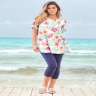 Plus Size Ultimate Cotton Crewneck Short Sleeve Swing Tee image number null