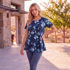 Plus Size Ultimate Cotton Crewneck Short Sleeve Swing Tee image number 0