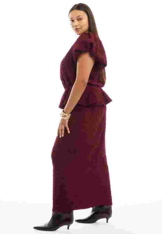 Textured Knit Column Midi Skirt image number 2