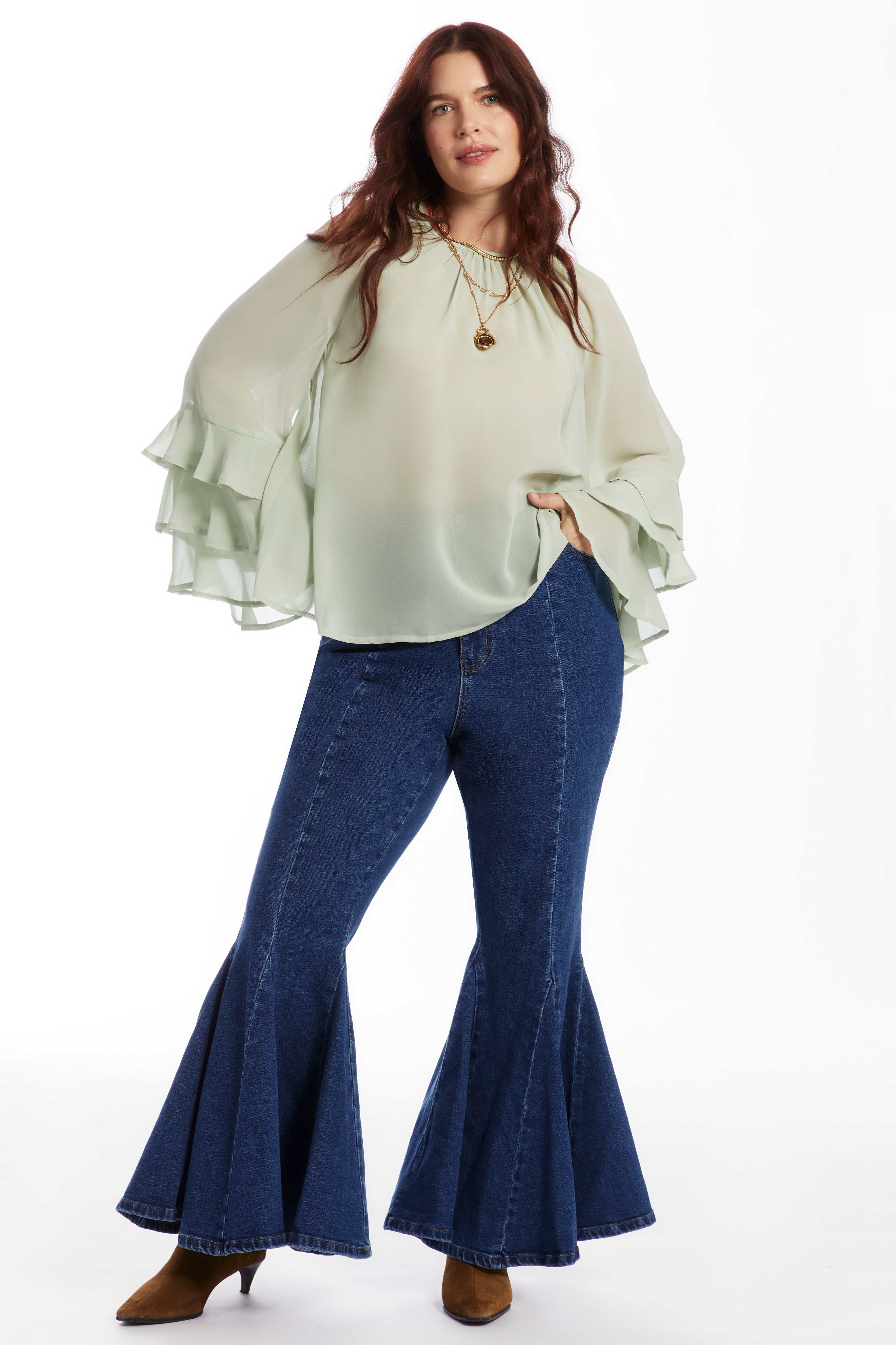 Ruffled Chiffon Blouse image number 4