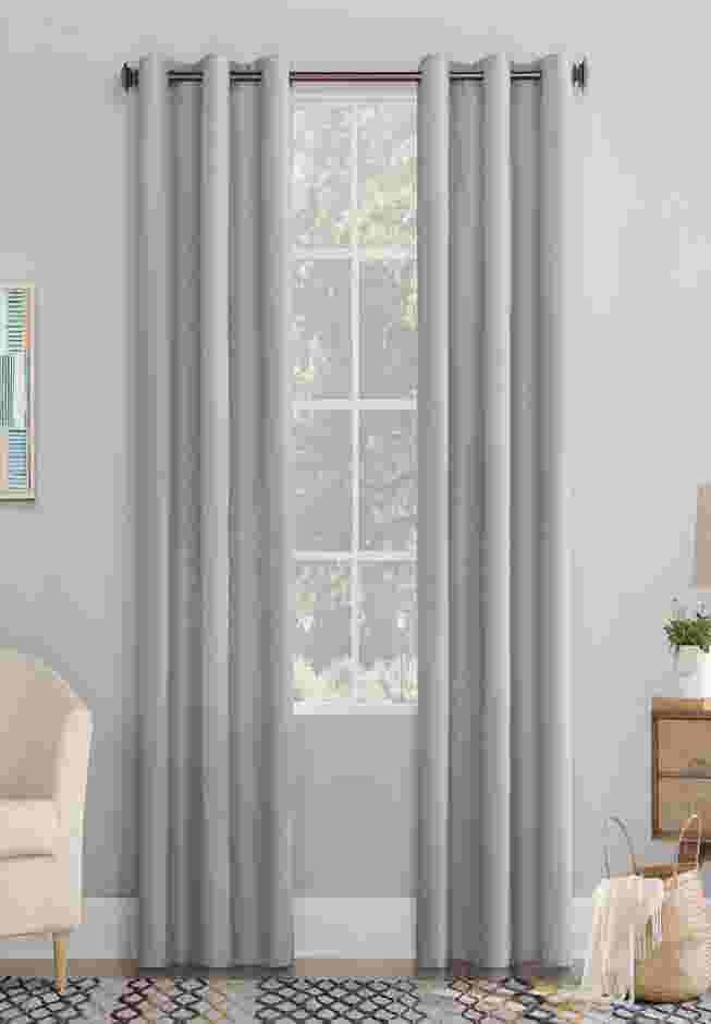 Sun Zero&trade; Blackout Lindstrom Printed Texture Grommet Panel image number 0