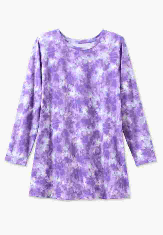 Perfect Printed Long-Sleeve Crewneck Tunic image number 3