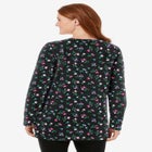 Perfect Printed Long-Sleeve Crewneck Tunic image number null