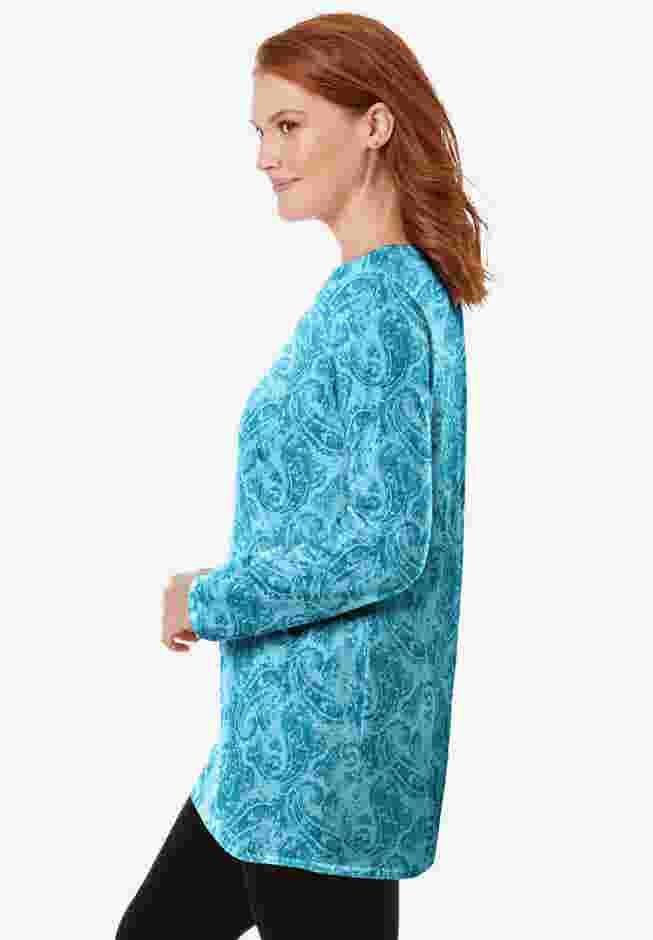 Perfect Printed Long-Sleeve Crewneck Tunic image number 2