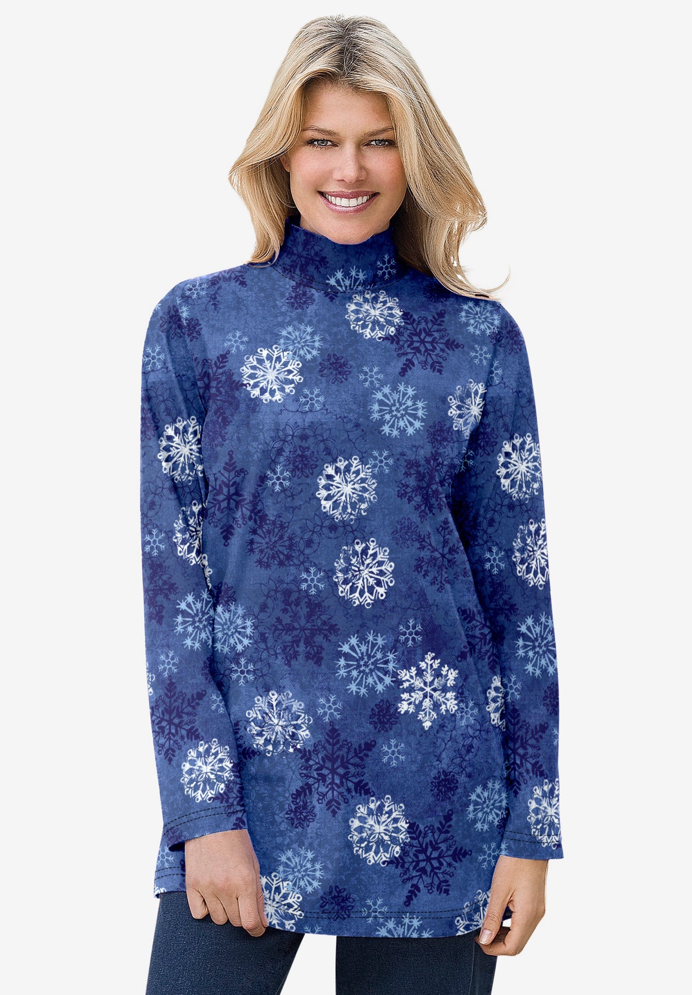 Mockneck Long-Sleeve Tunic image number 0