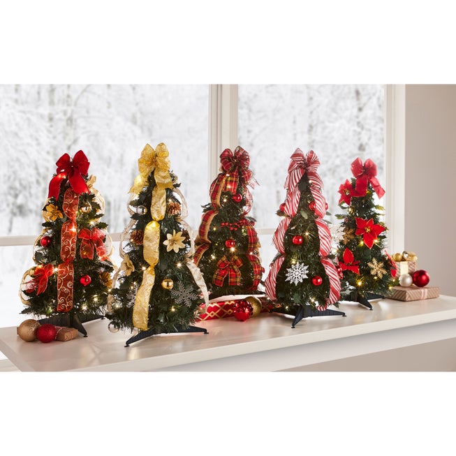 Fully Decorated Pre-Lit 2’ Pop-Up Tabletop Christmas Tree image number 5