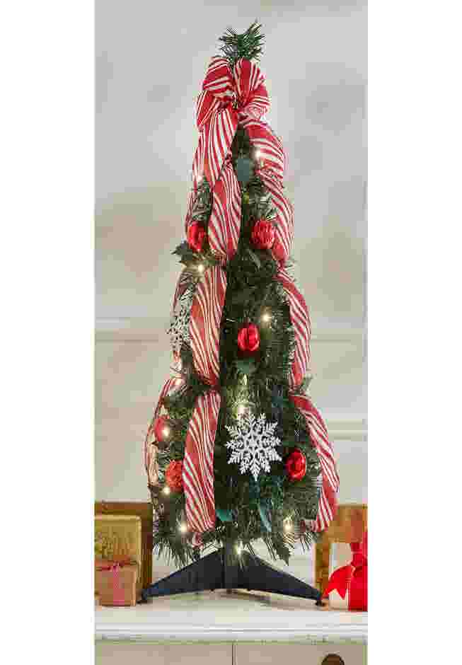 Fully Decorated Pre-Lit 2’ Pop-Up Tabletop Christmas Tree image number 0