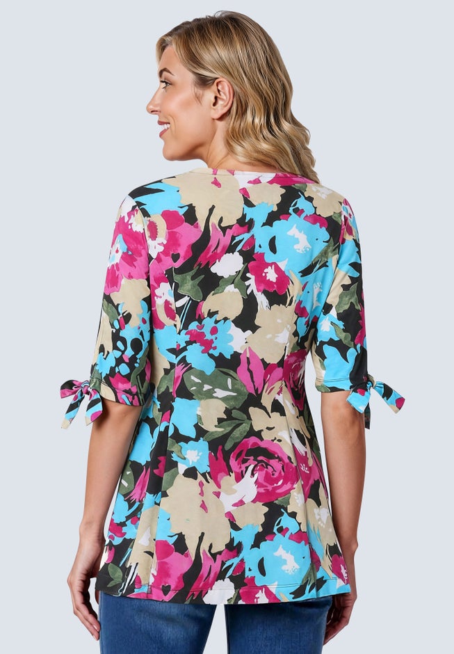 Elbow Tie-Sleeve Tunic image number 1