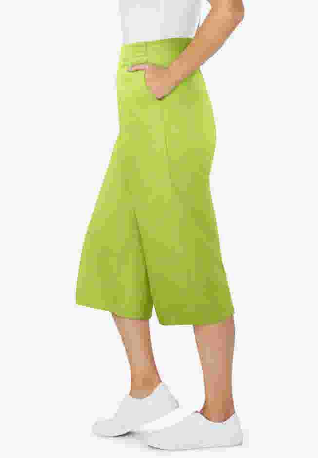 Elastic-Waist Knit Capri Pant image number 2