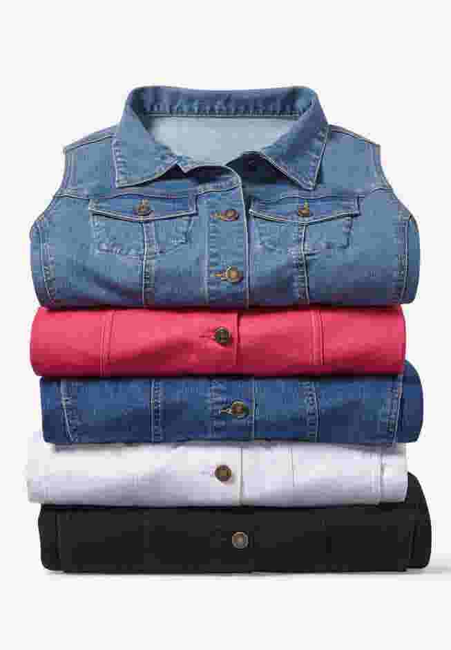Stretch Denim Vest image number 4