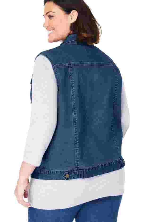 Stretch Denim Vest image number 1