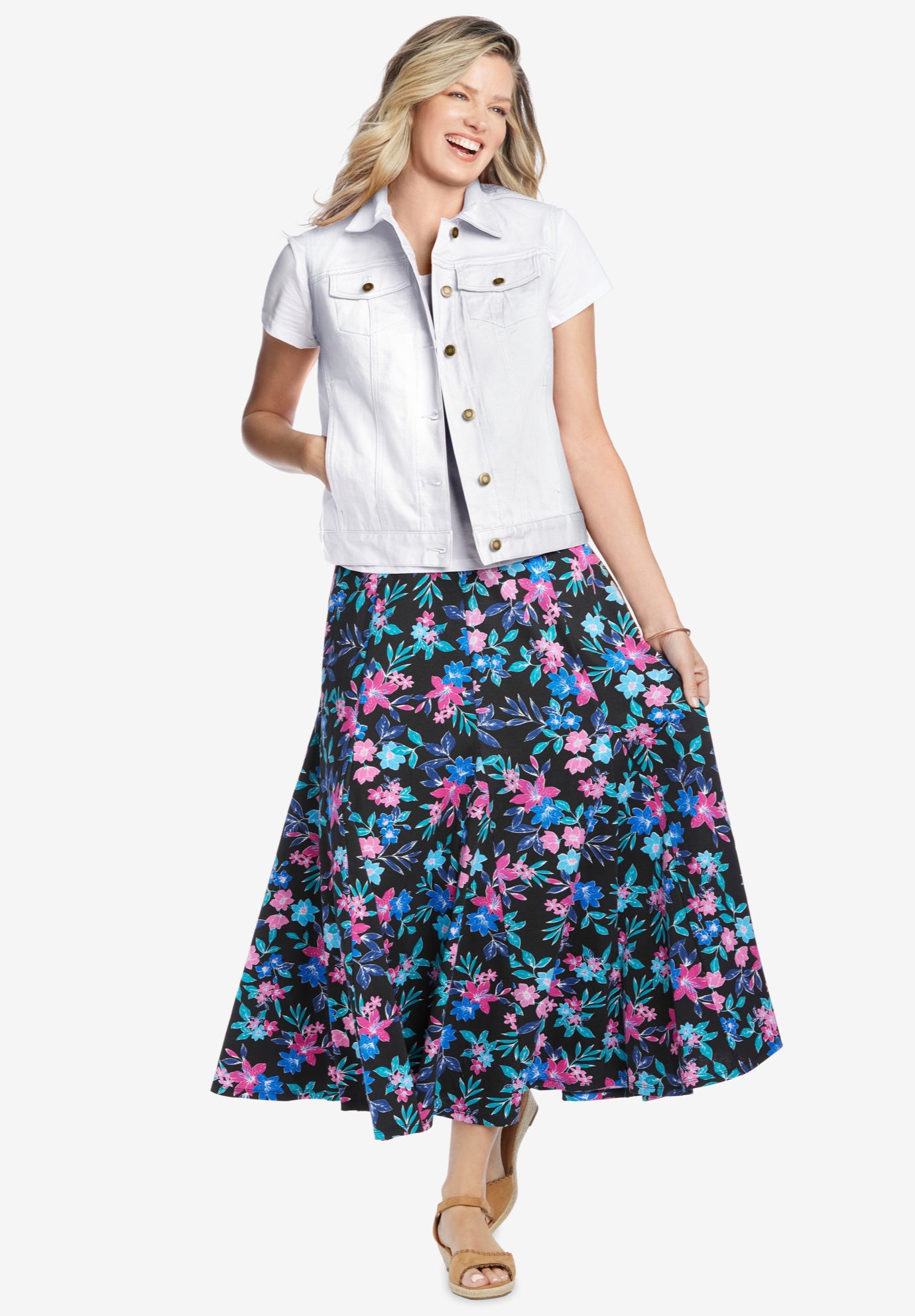 Stretch Denim Vest image number 0