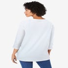 Perfect Three-Quarter Sleeve V-Neck Tunic image number null