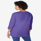 Perfect Three-Quarter Sleeve V-Neck Tunic image number null