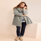 Plus Size Mid Length Teddy Faux Fur Coat image number null