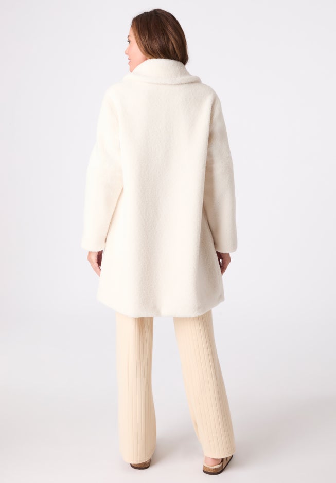 Plus Size Mid Length Teddy Faux Fur Coat image number 2