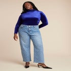 Velvet Mockneck Top image number null