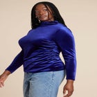 Velvet Mockneck Top image number null