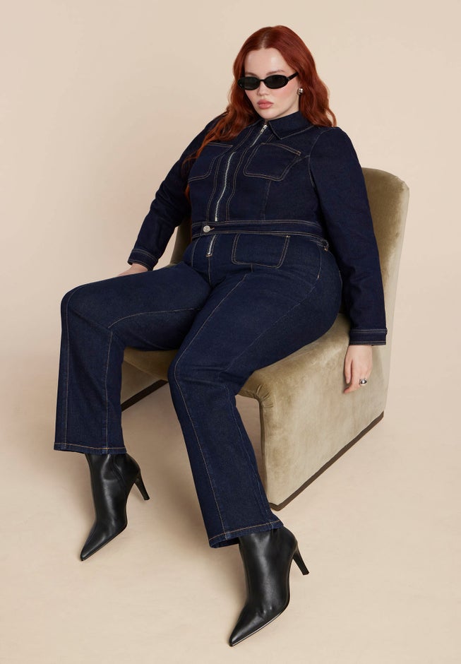 Zip Front Denim Jacket image number 3