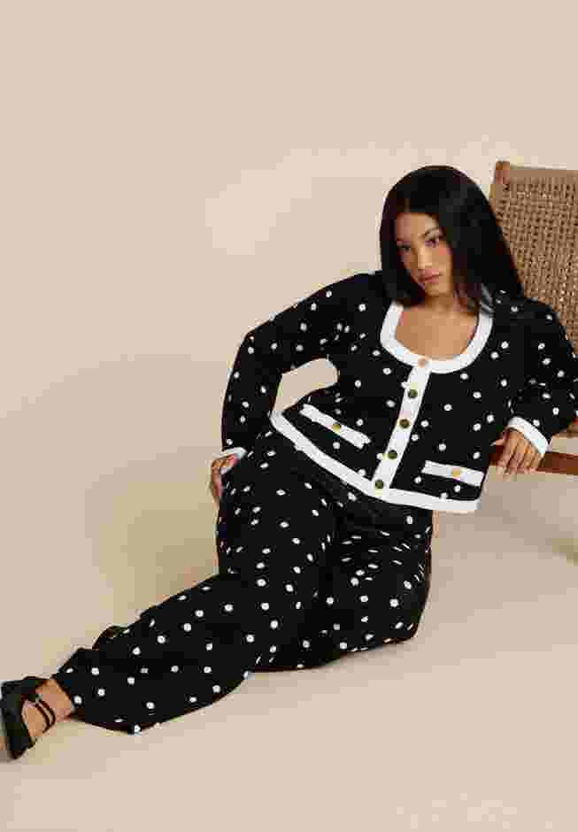 Cropped Intarsia Knit Jacket image number 2