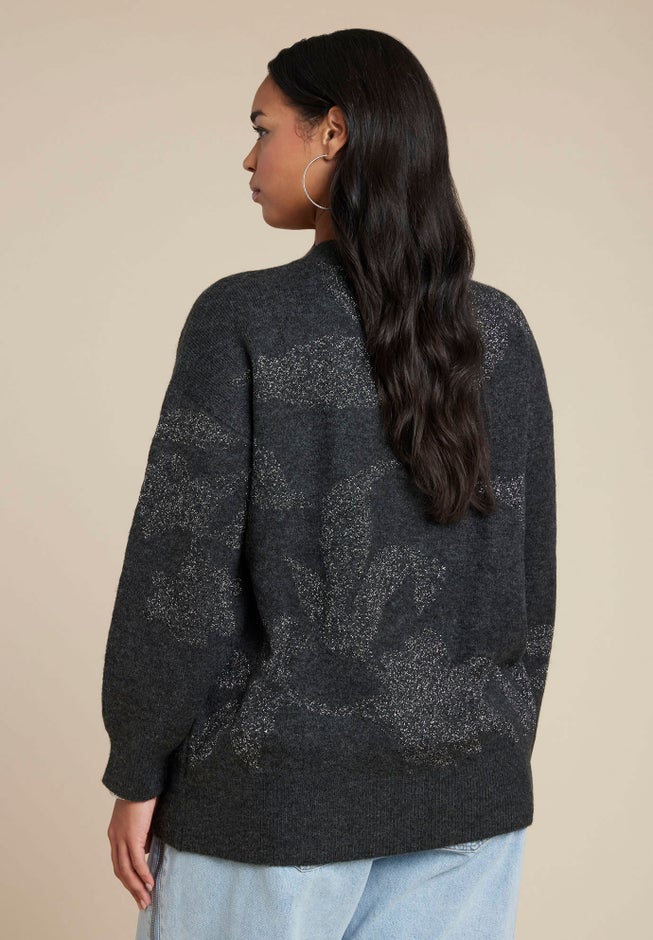 Intarsia Long Cardigan image number 1