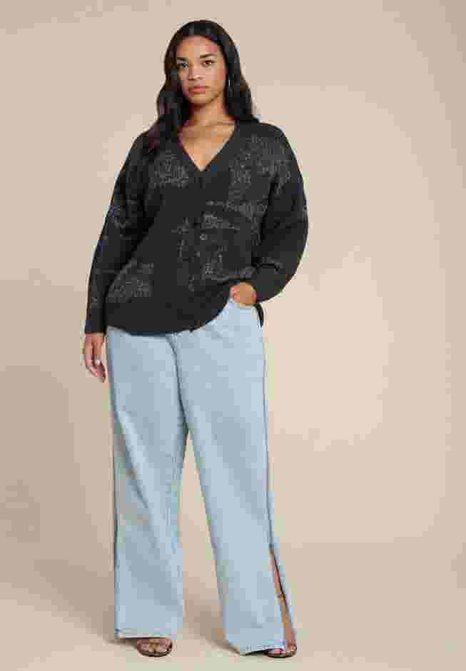 Intarsia Long Cardigan image number 2