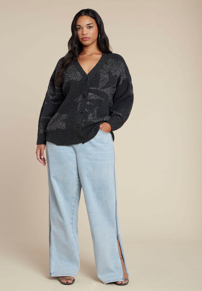 Intarsia Long Cardigan image number 2