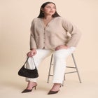 Wide Sleeve Cardigan With Pockets image number null