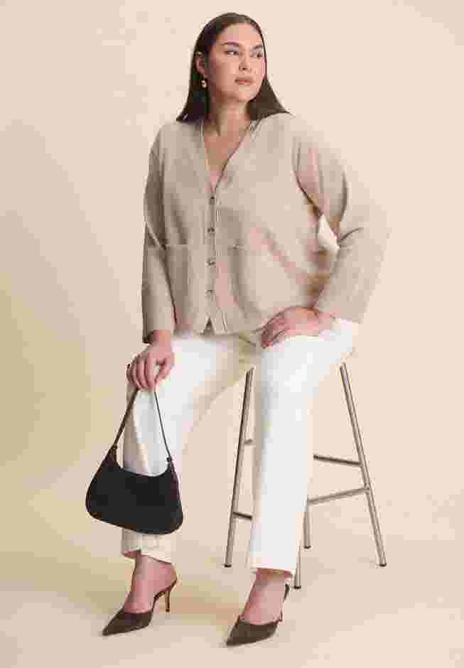 Wide Sleeve Cardigan With Pockets image number 2