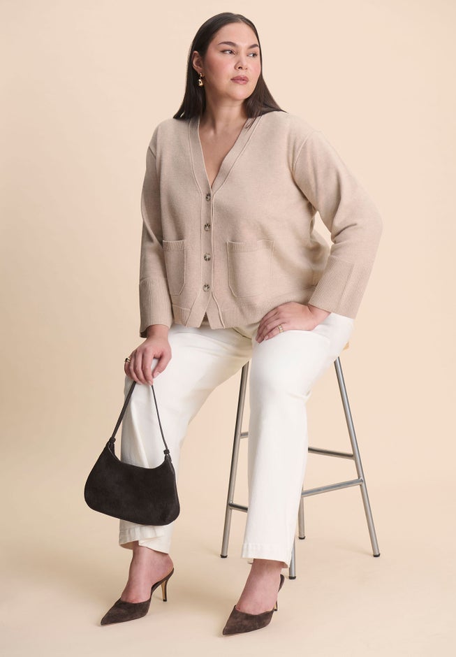 Wide Sleeve Cardigan With Pockets image number 2