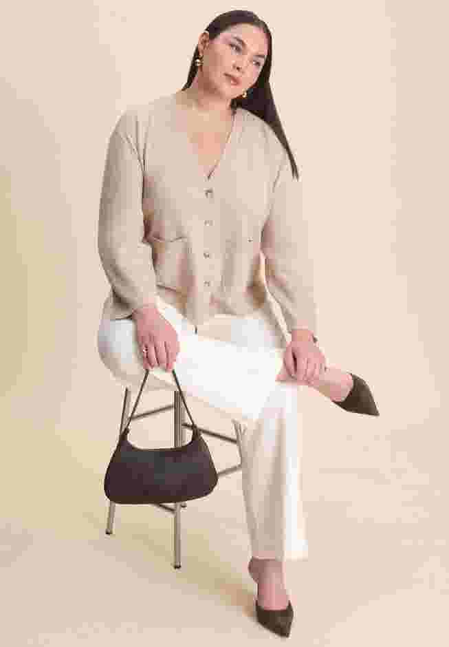Wide Sleeve Cardigan With Pockets image number 3