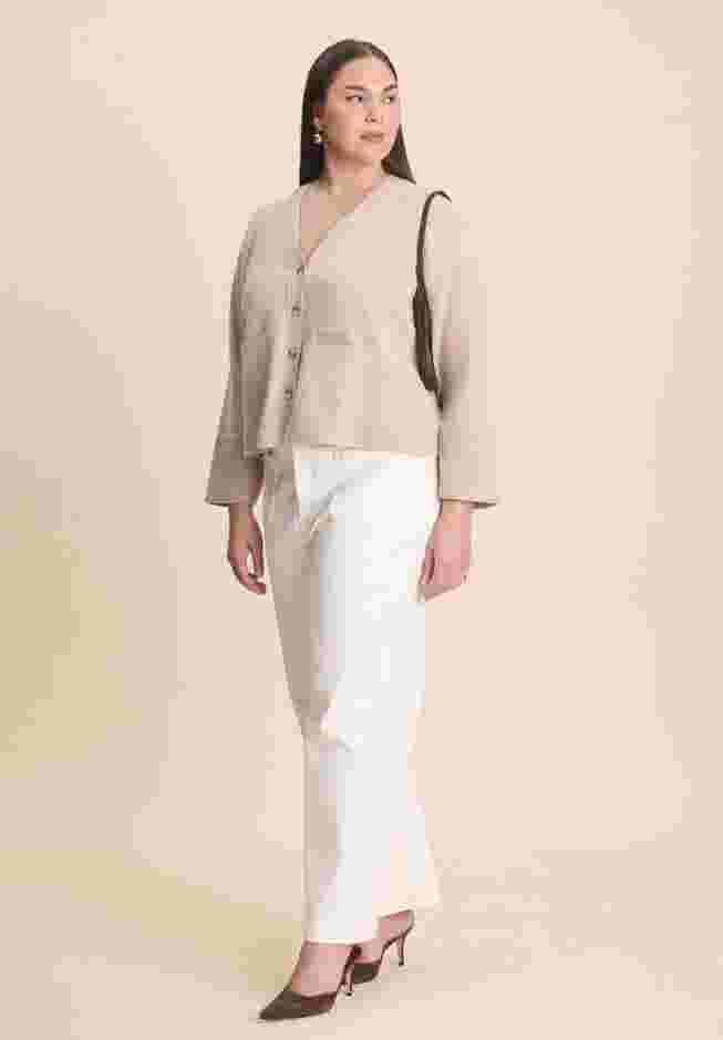 Wide Sleeve Cardigan With Pockets image number 4