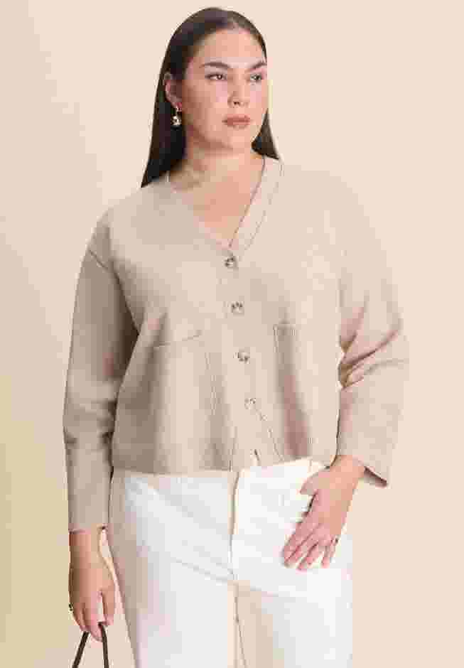 Wide Sleeve Cardigan With Pockets image number 0